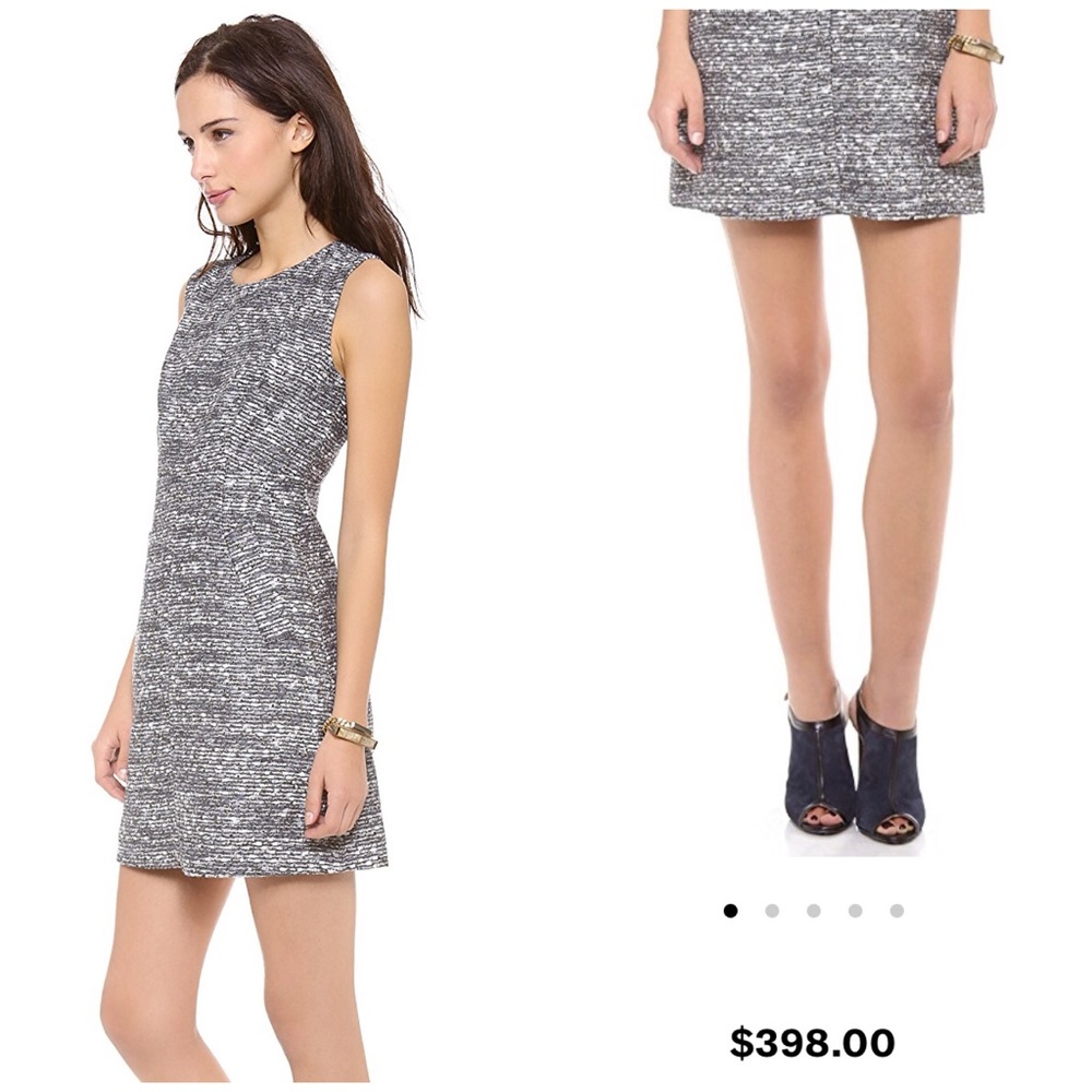 Diane von Furstenberg Grey Carpreena Mini Dress 10